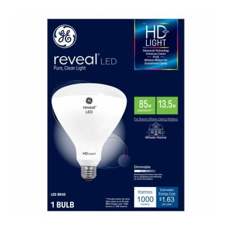 Current GE 135W BR40 Rev Bulb 30696